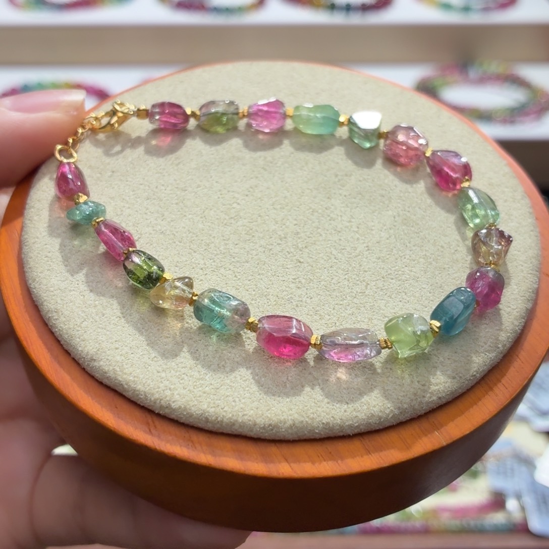 碧玺未镶嵌手串两天看货期