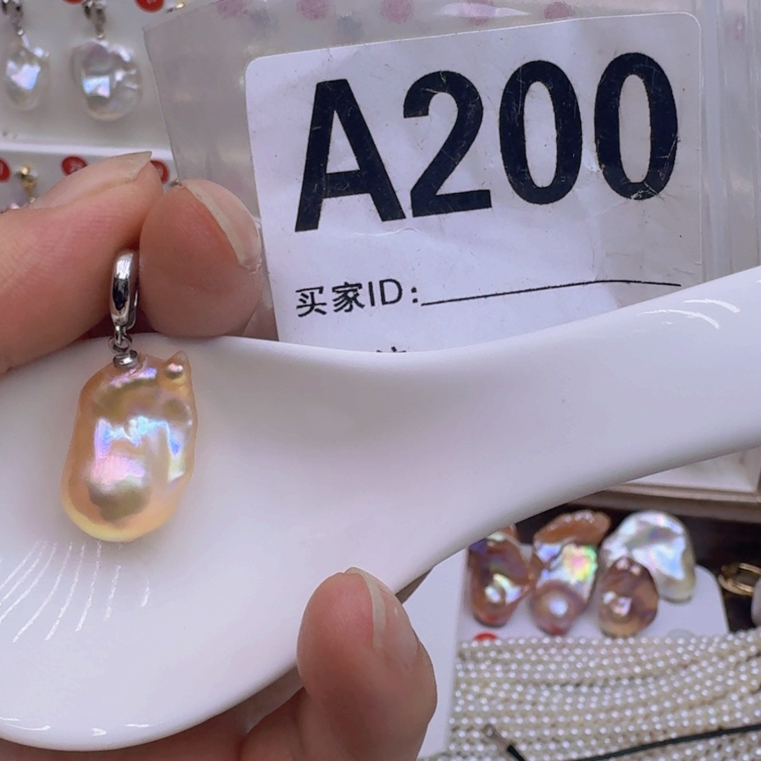 银S925镶嵌淡水珍珠巴洛克 微瑕