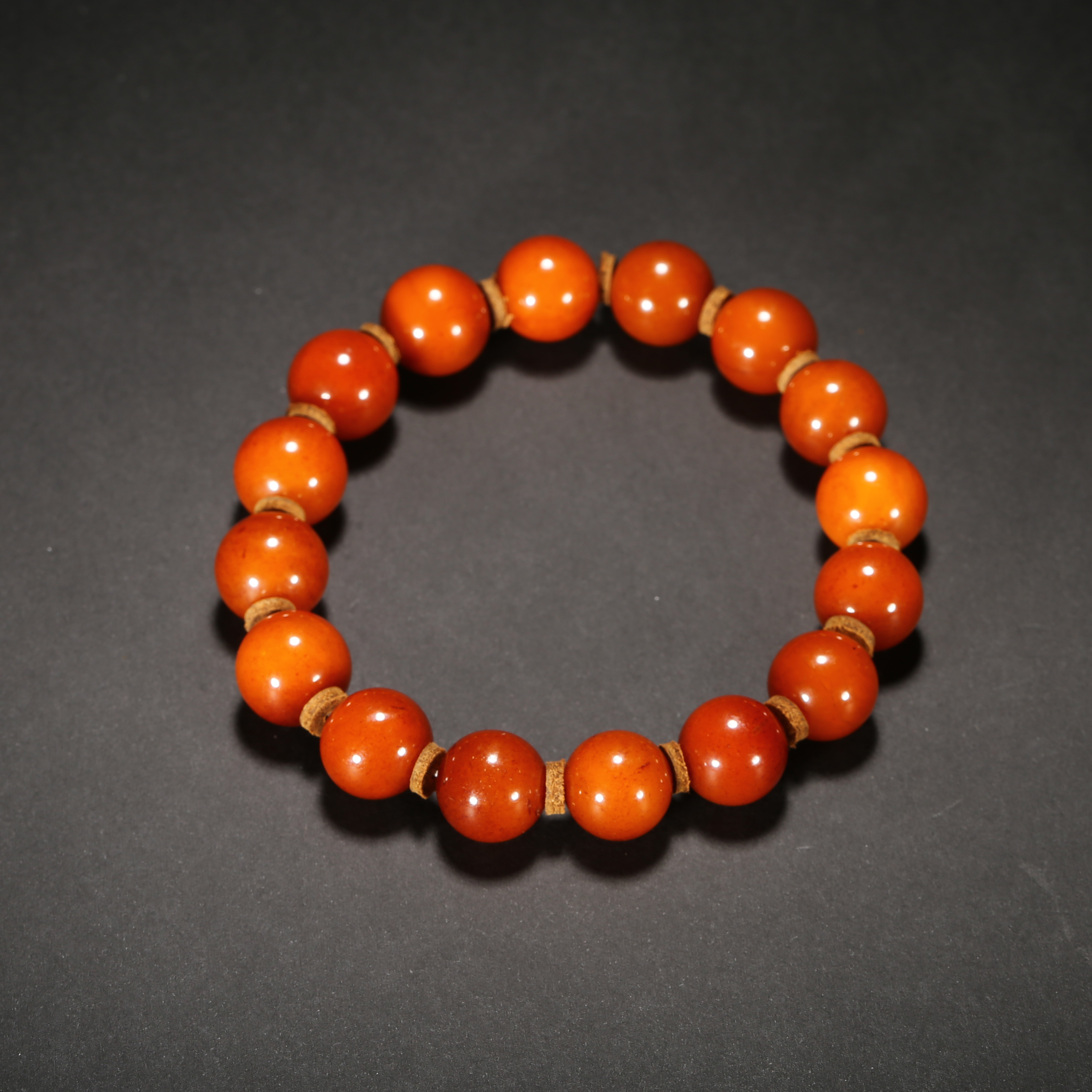 清代*蜜蜡手串/05XQ1025/蜜蜡【北京文博】