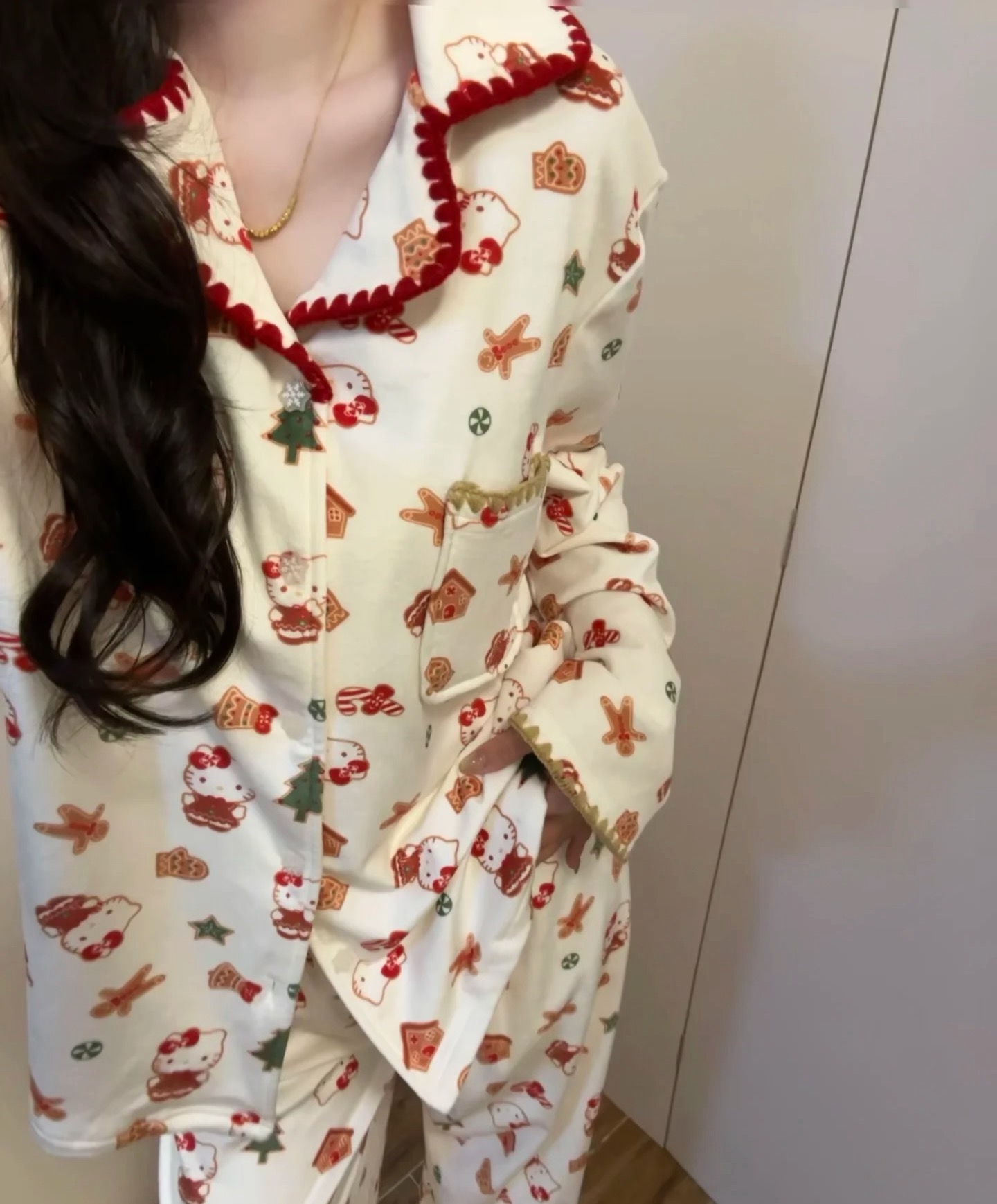 【新年圣诞来啦】2025新年红色睡衣女秋冬甜美少女家居服冬
