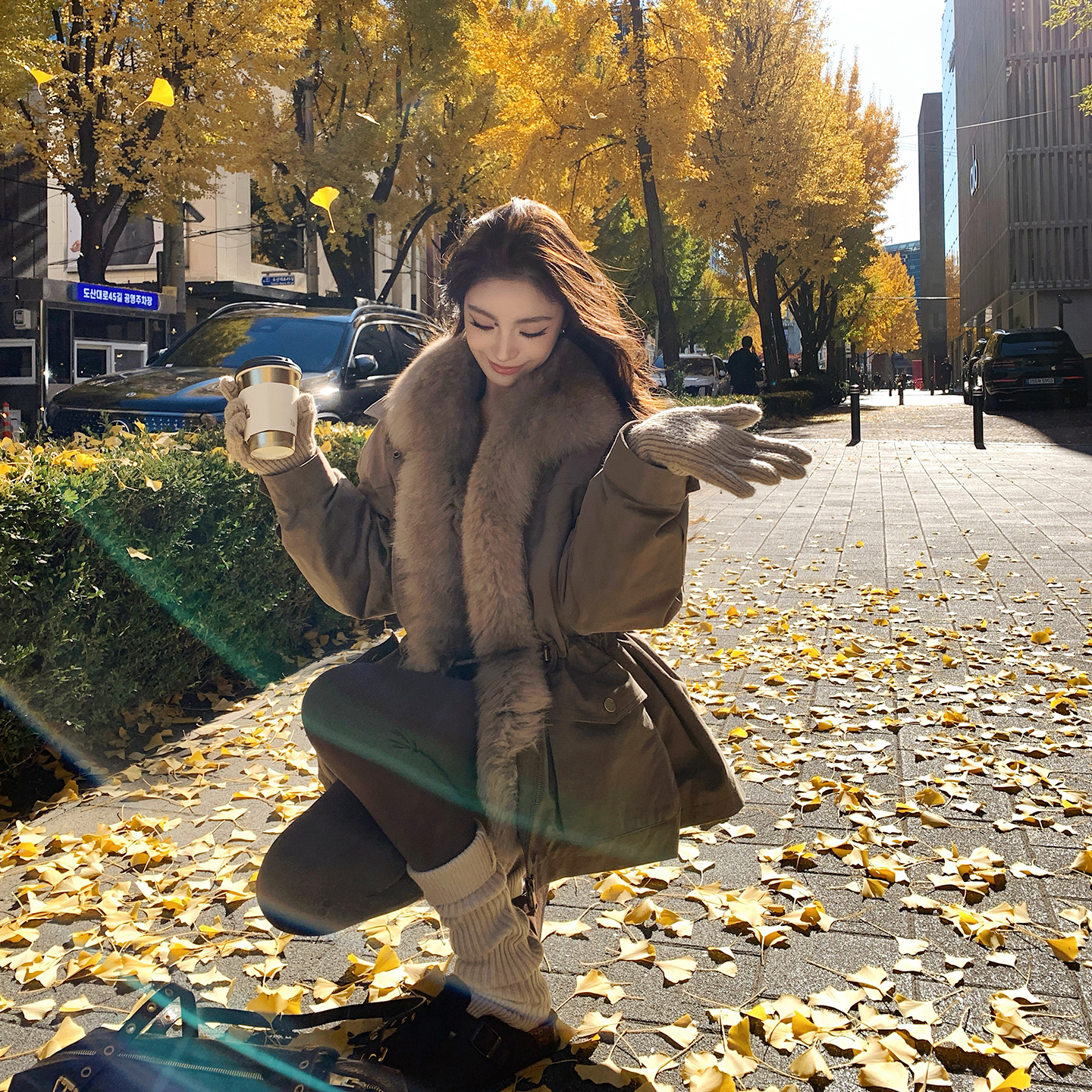 Lilylikes“伦敦大鹅”高标90白鹅绒+狐狸大毛领温暖气场羽绒外套