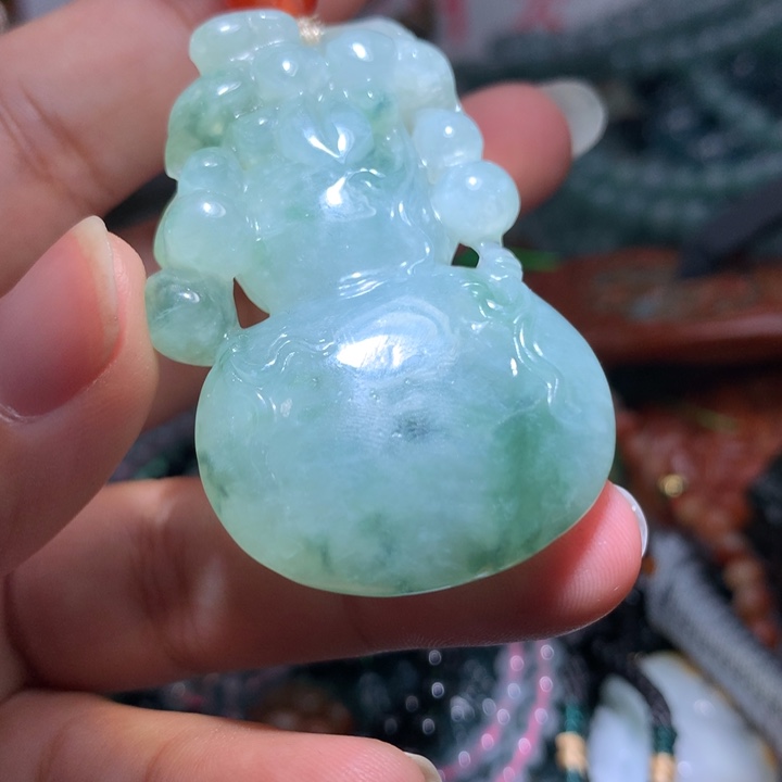 翡翠项链未镶嵌保真天然A货翡翠