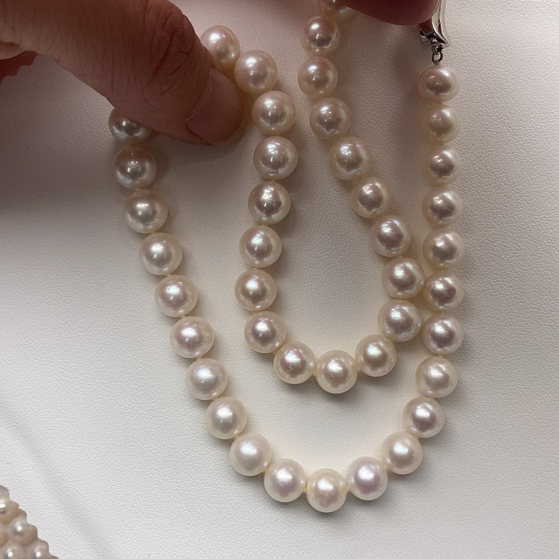 淡水珍珠颈饰银S925镶嵌