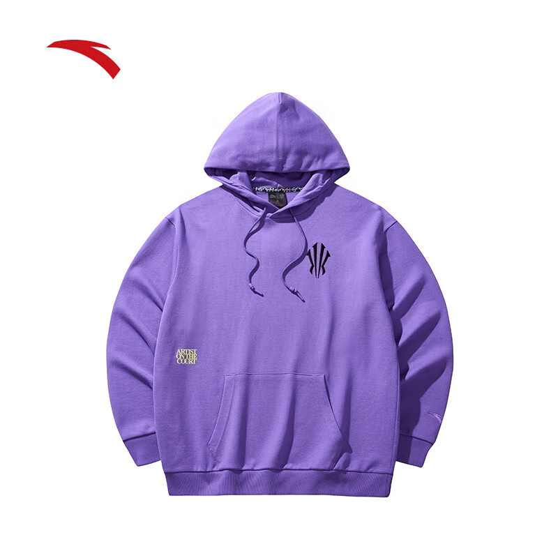 【亚当专属】安踏凯里·欧文系列丨连帽卫衣男2024秋季新款休闲百搭