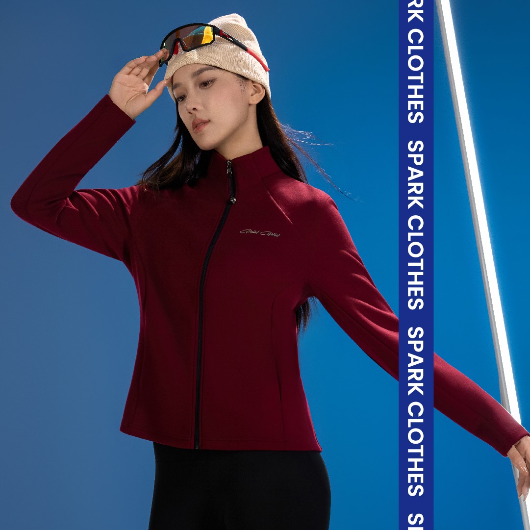 25S666立领短款女秋季休闲风短外套长袖拉链直下摆