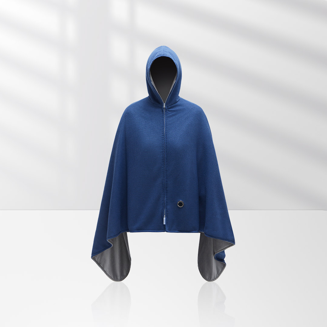 【年终焕新】极氪石墨烯轻暖披肩暖身室内休闲连帽宽松秋冬防风保暖