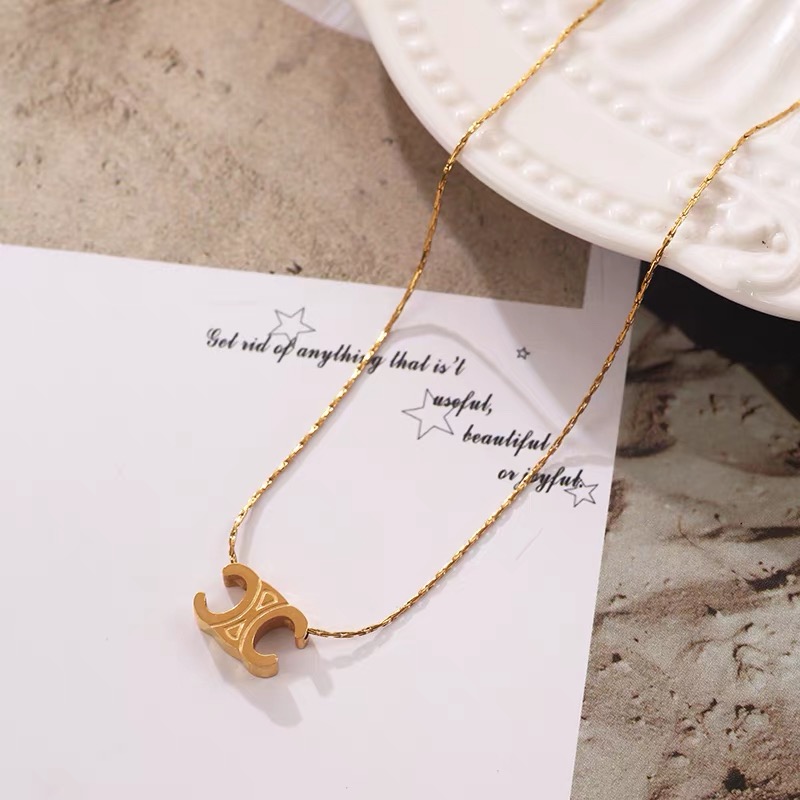 钛钢项链 凯旋门项链420