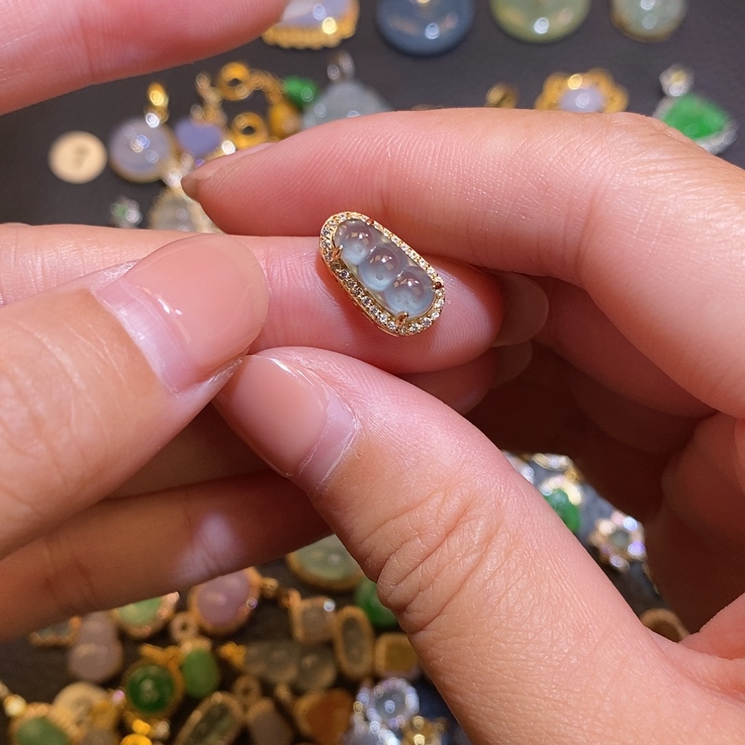 翡翠银S925镶嵌项链