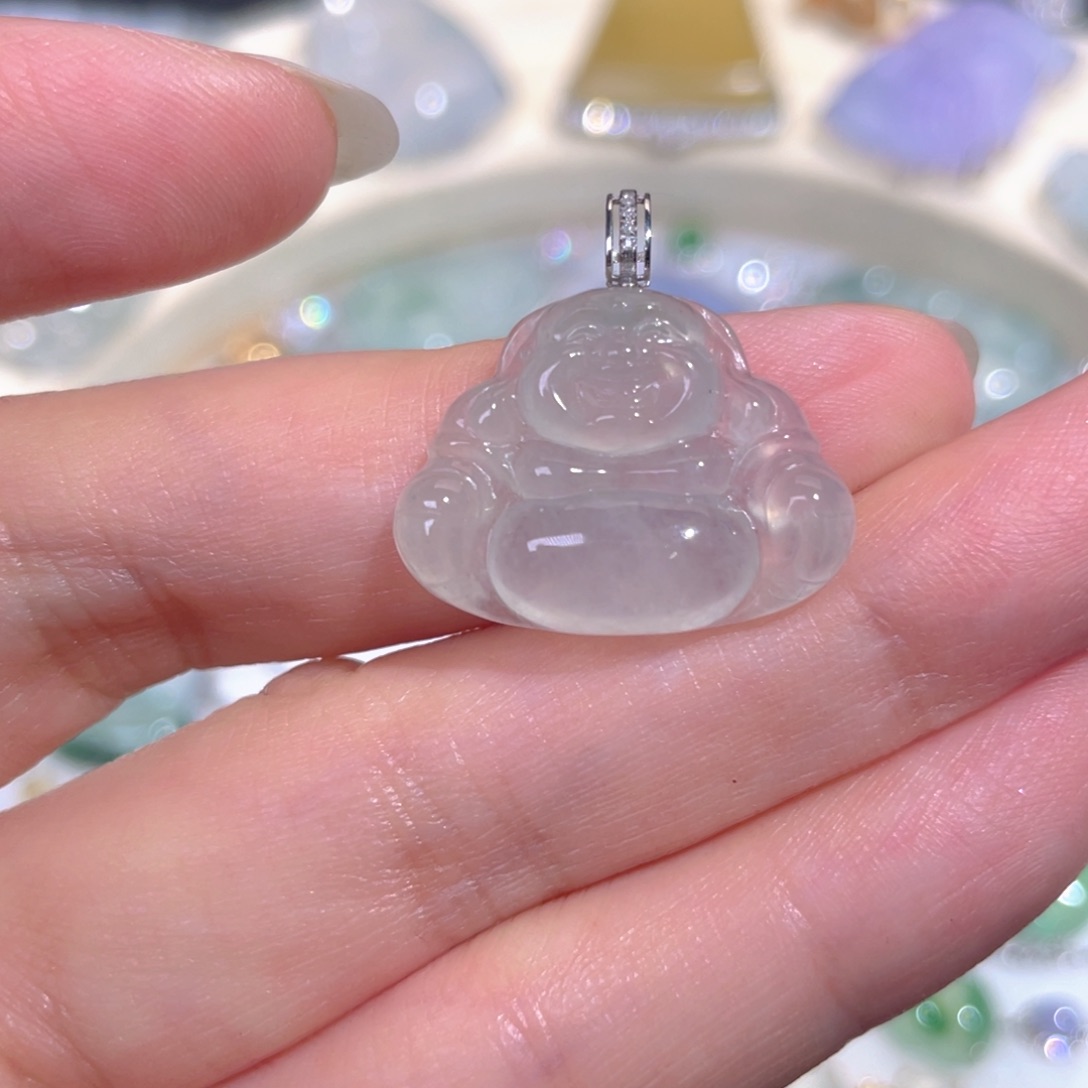 颈饰18K金镶嵌翡翠翡翠