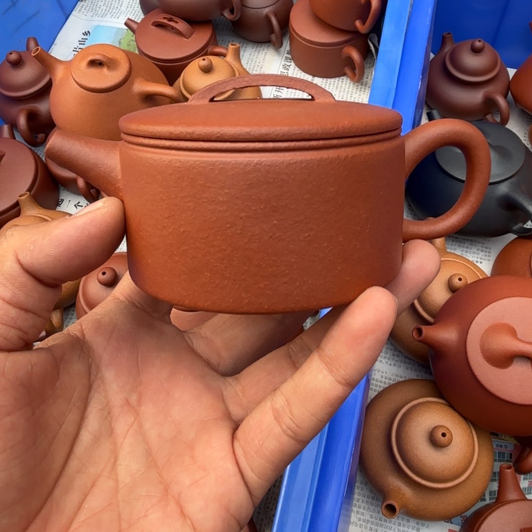 紫砂茶壶汉瓦壶红降微瑕150CC