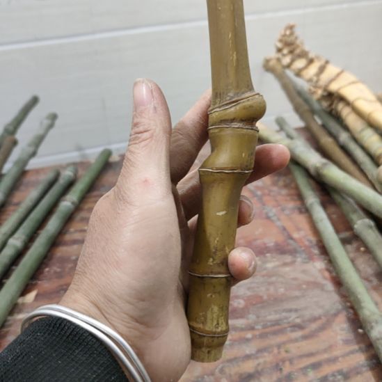 有***歌实心玉竹手把件金条料