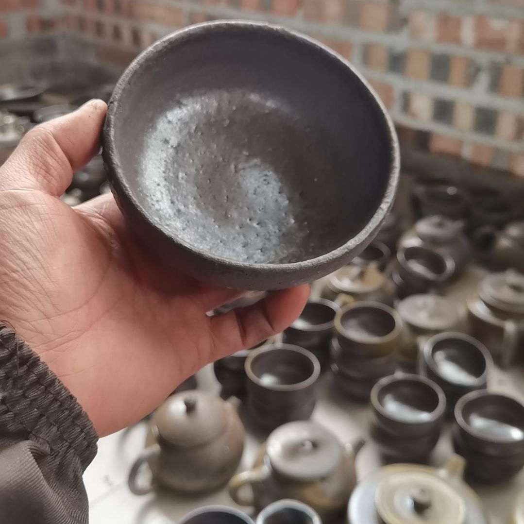 泥塑荣昌陶手拉坯饭碗
