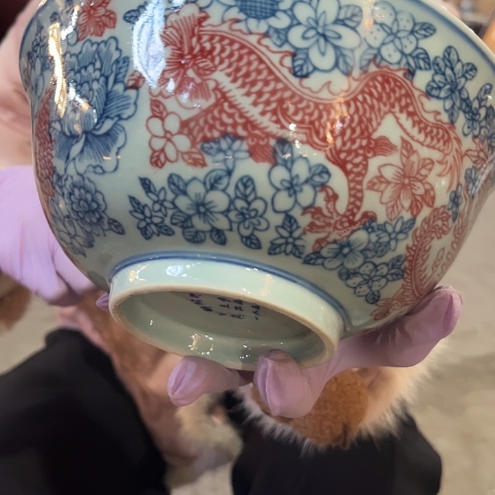 陶摆件景德镇嘛仓土7寸碗70