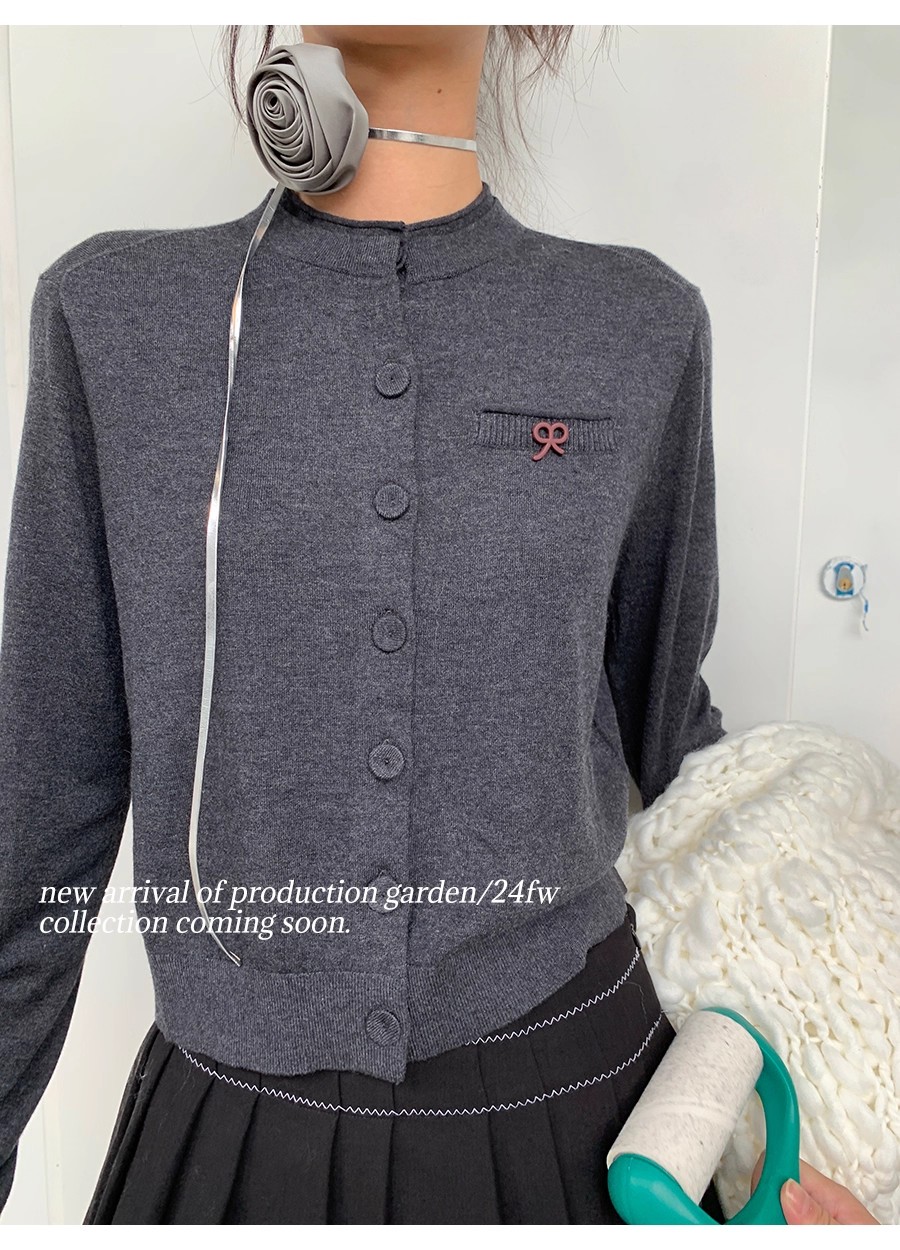 0722 制造后花园*小立领针织开衫打底上衣