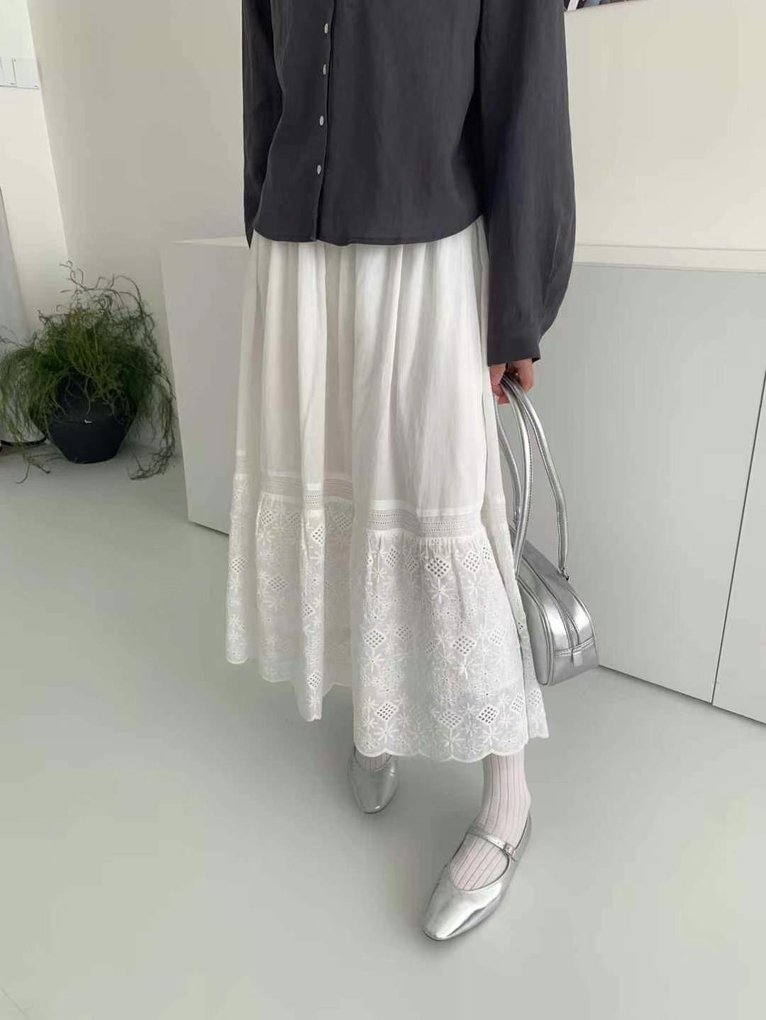 金子家春款上新 重工蕾丝半裙 不支持7天无理由退换