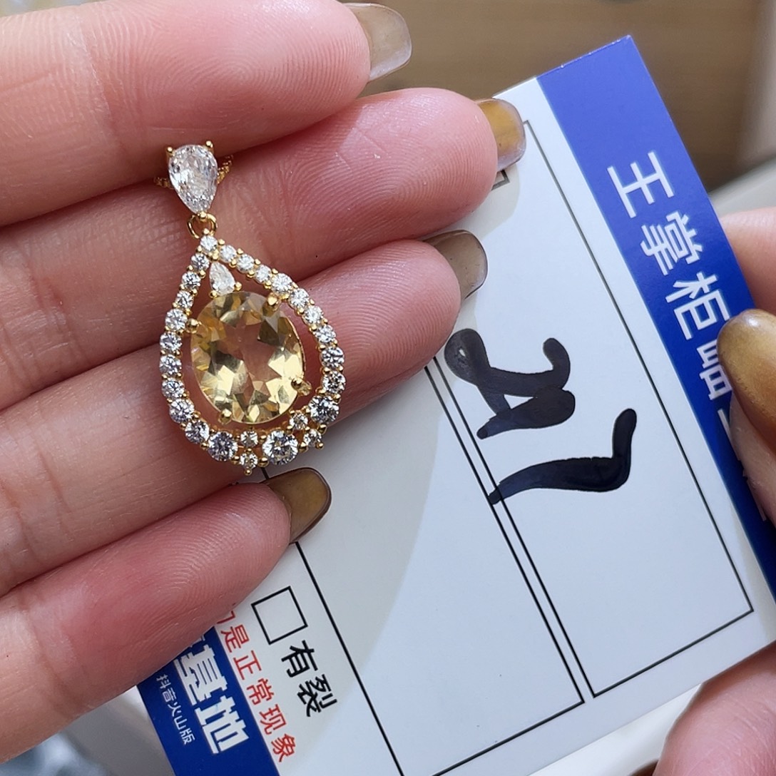 颈饰水晶银S925镶嵌