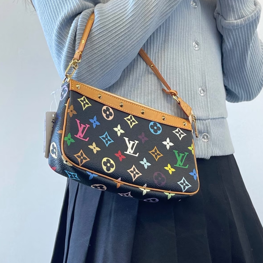 95新 LouisVuitton/路易威登 Lv黑三彩限量麻将