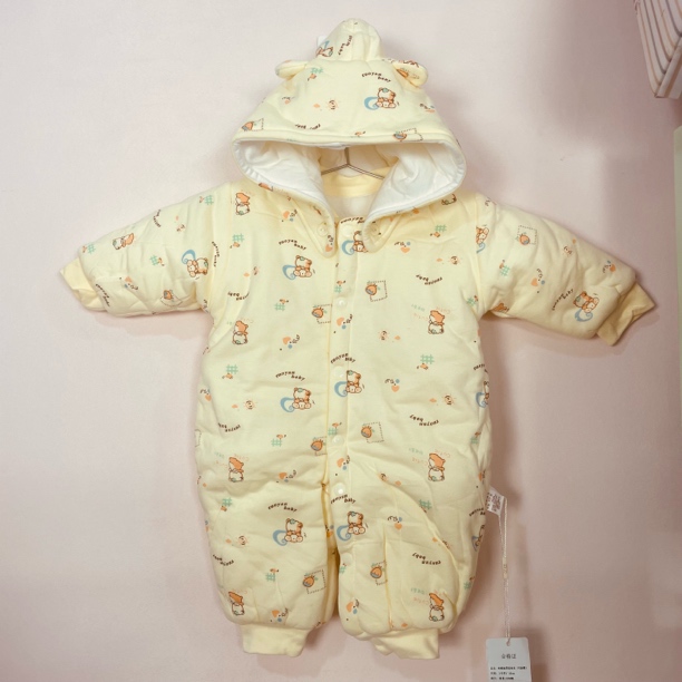 长爬款哈衣冬款幼儿爬服长袖加厚连体衣秋冬通用暗扣