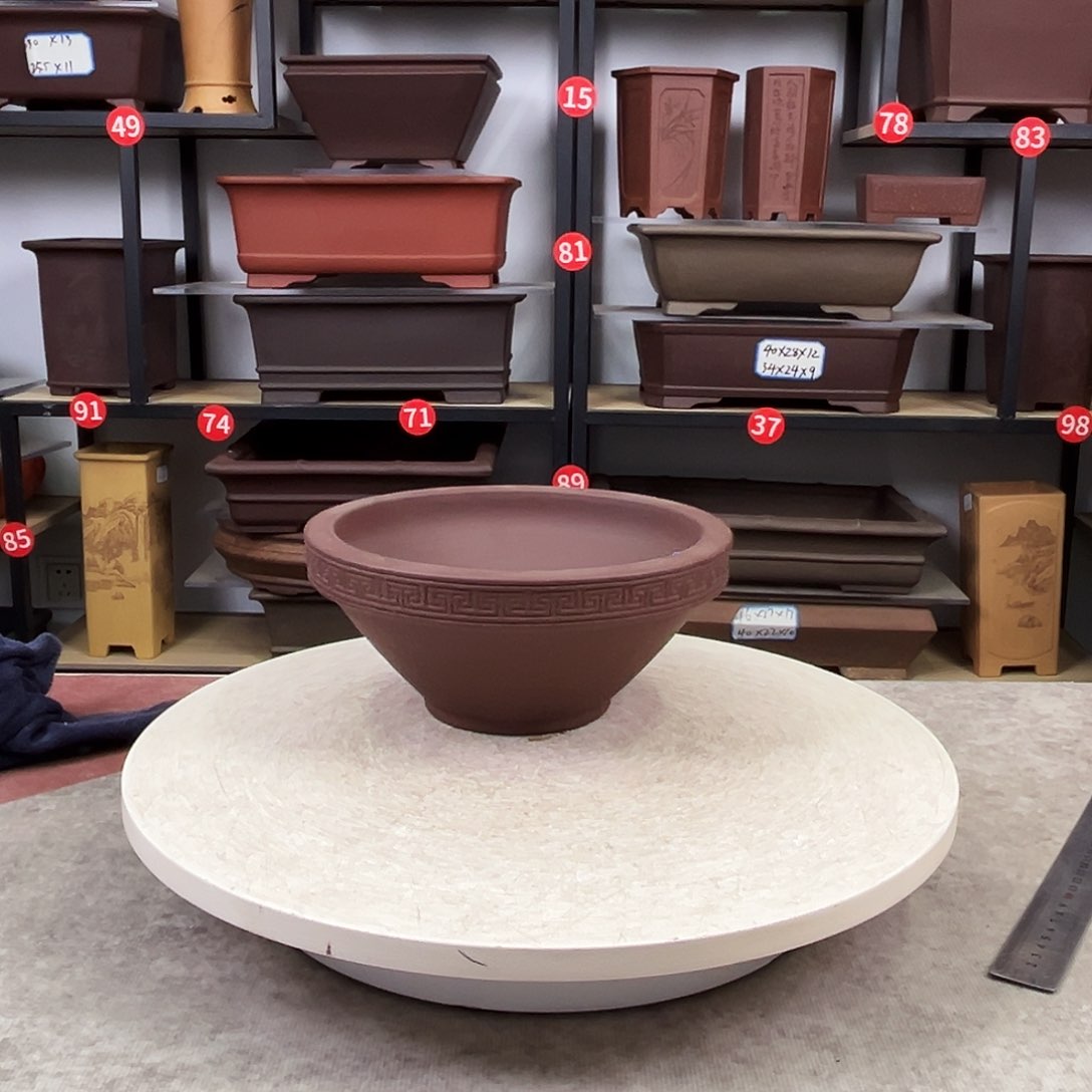 紫砂花盆内口20，内深10