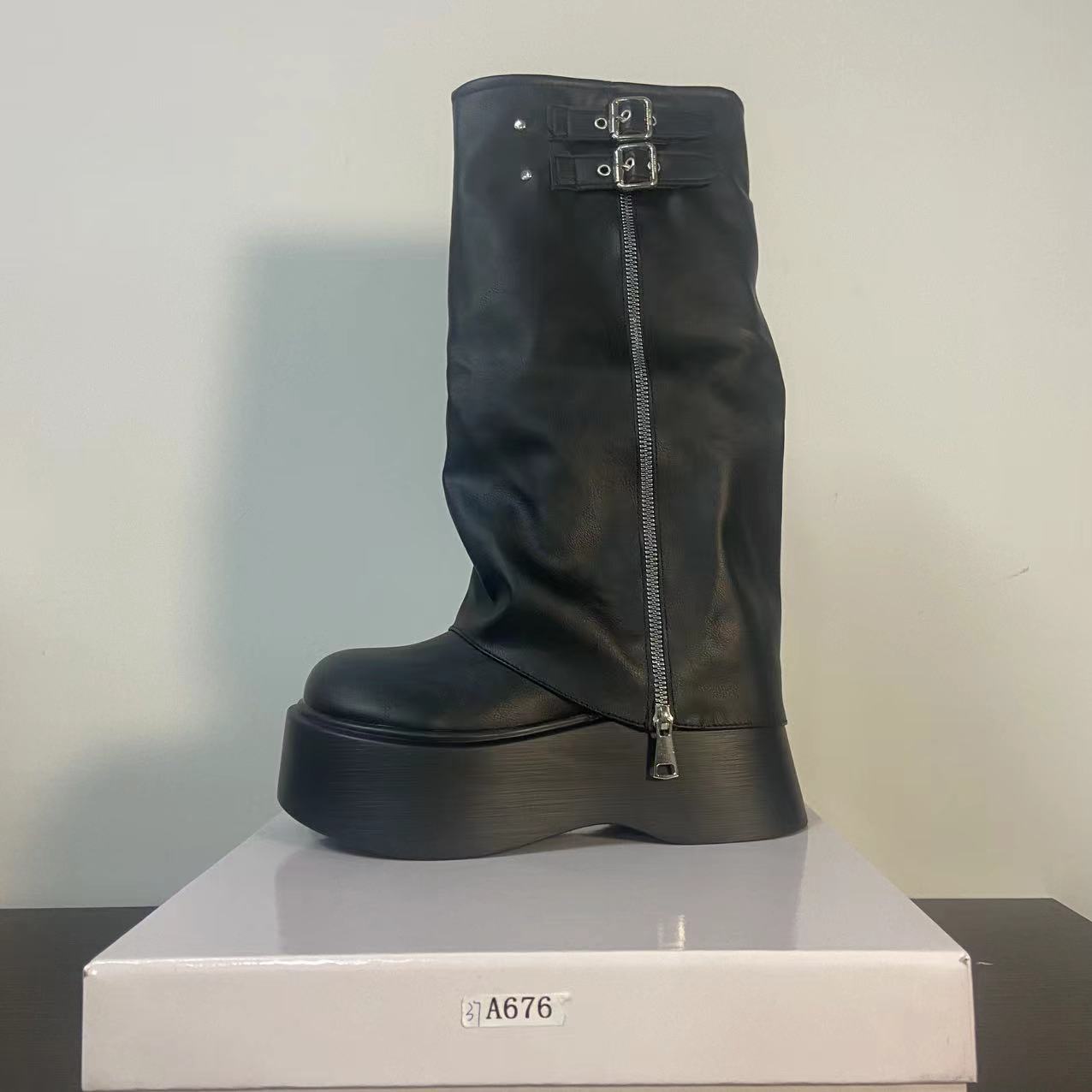 【清仓】2025小个子厚底平增高百搭女鞋A676