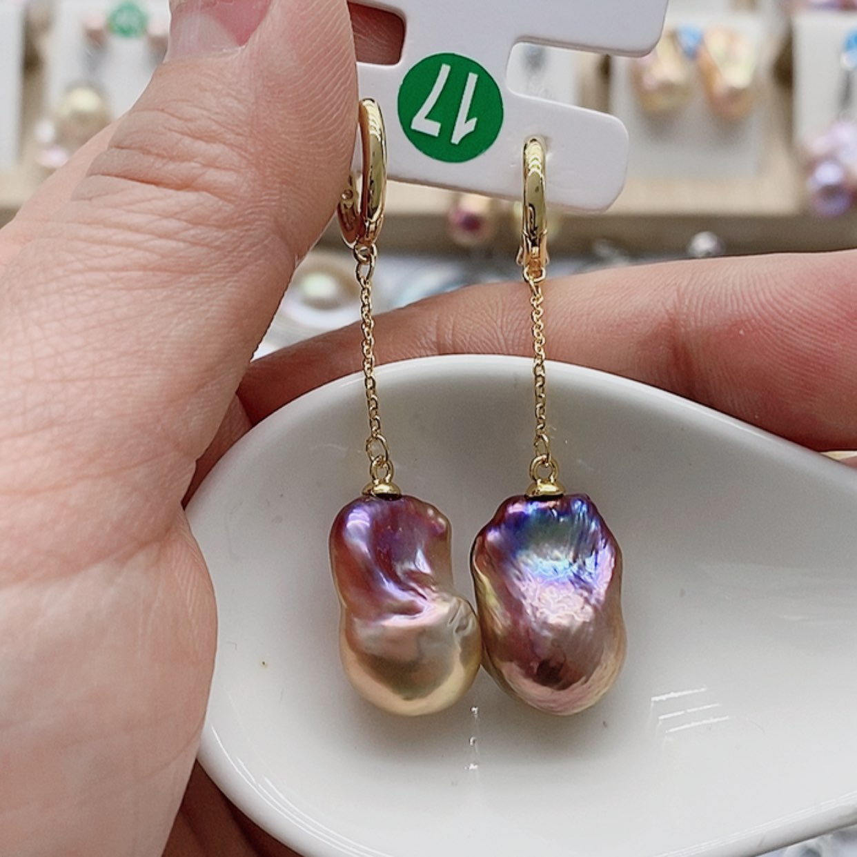 【闪购商品】银S925镶嵌淡水珍珠耳饰