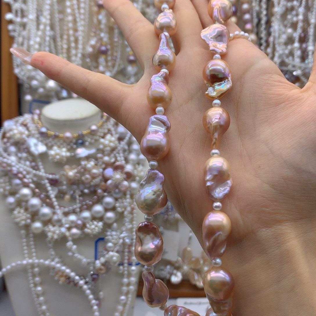 杨***果合金淡水珍珠耳饰