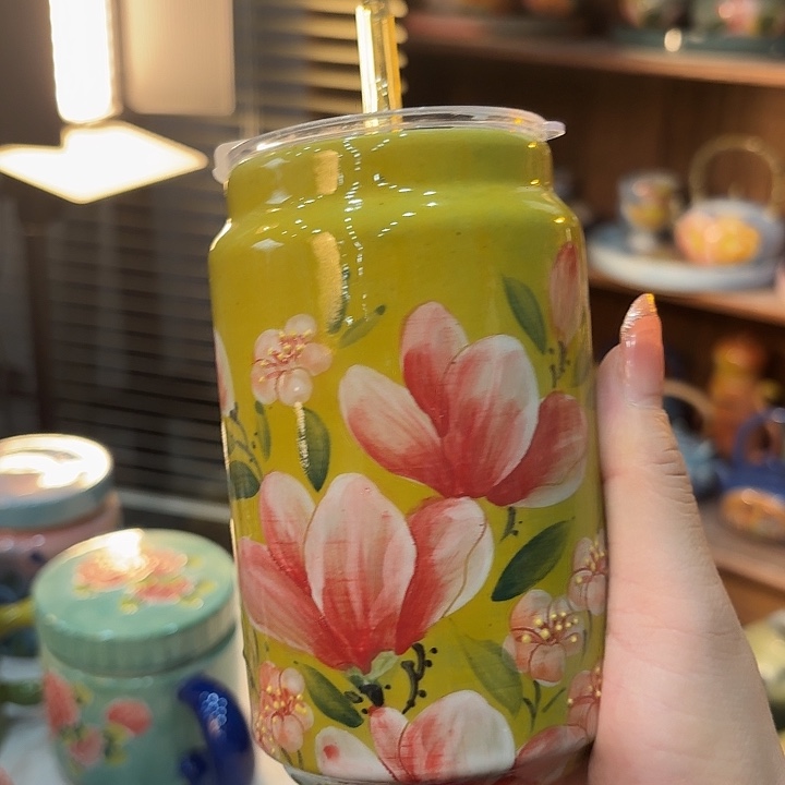 杯景德镇釉下五彩手绘陶瓷