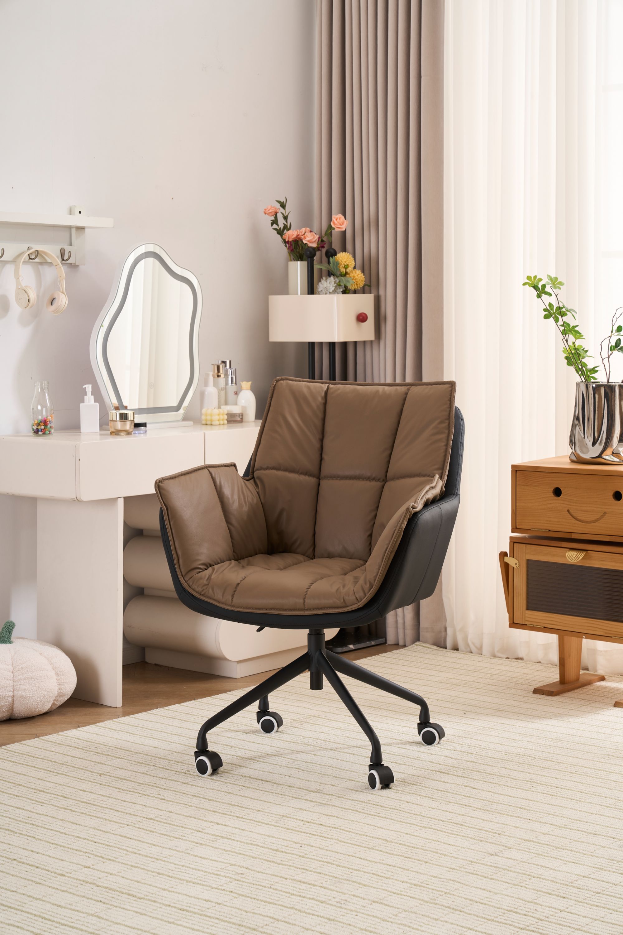 电脑椅学习办公椅子靠背书房老板转椅书桌椅舒适家用卧室简约旋转