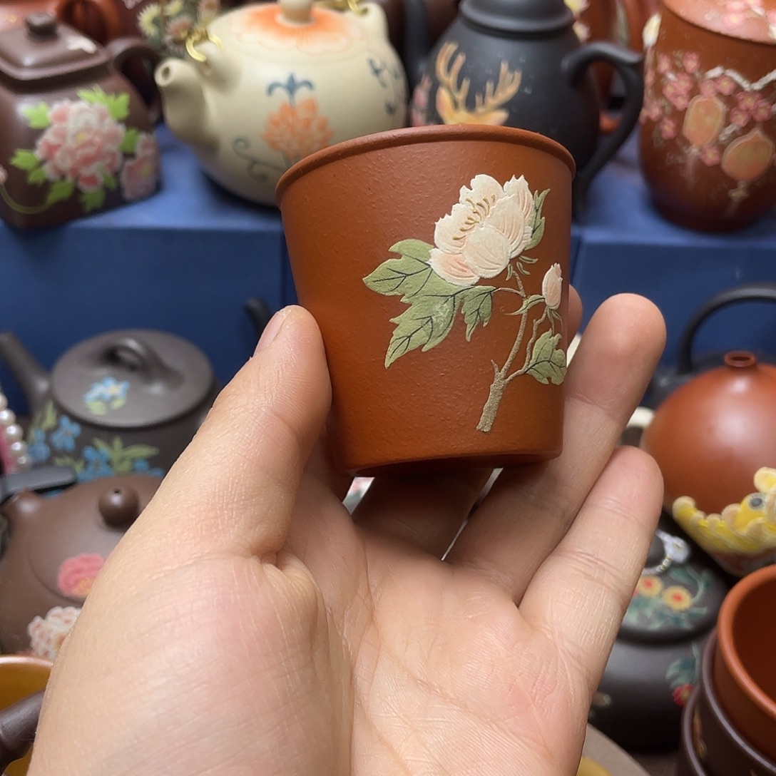 红泥茶杯紫砂主人杯80cc