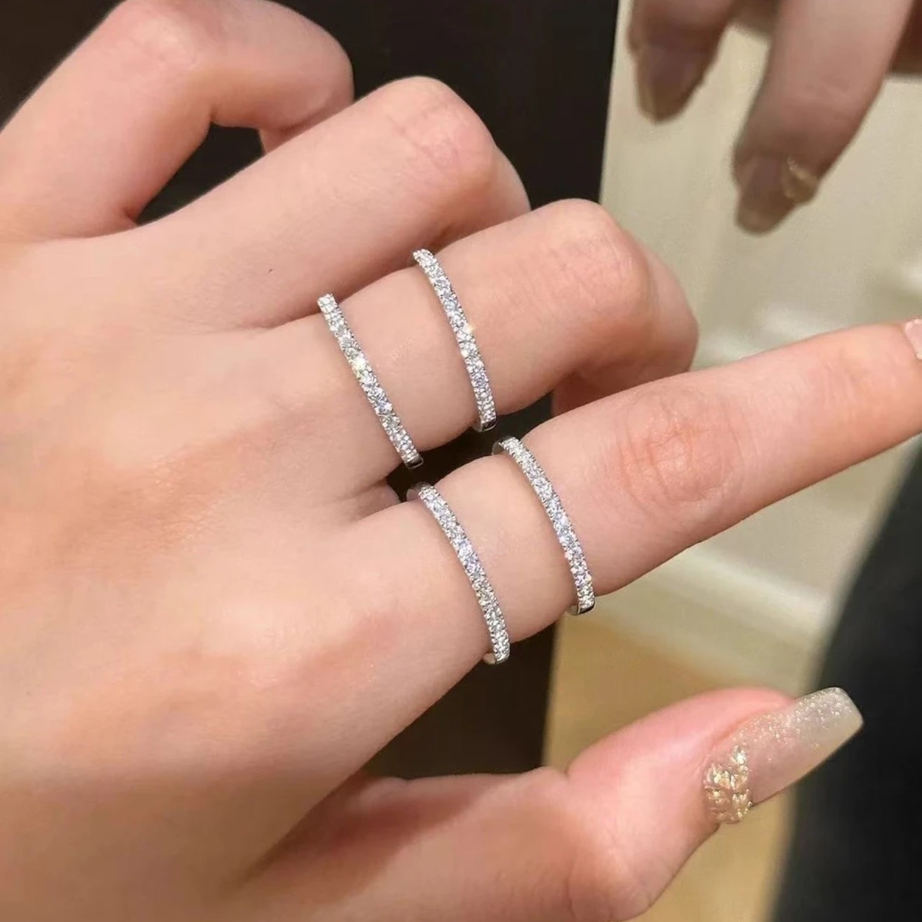 0.2CT  直排轻奢女戒