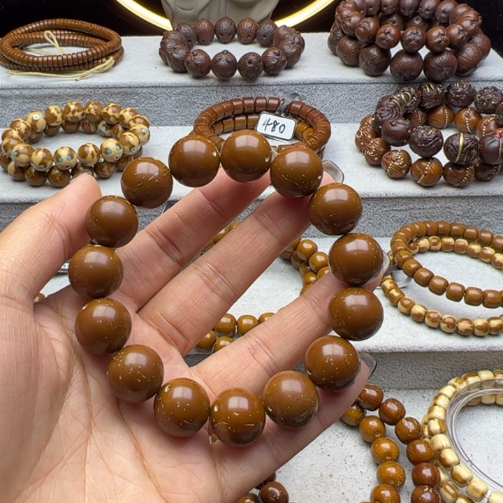 人***茶紫金鼠手串光柱16—4