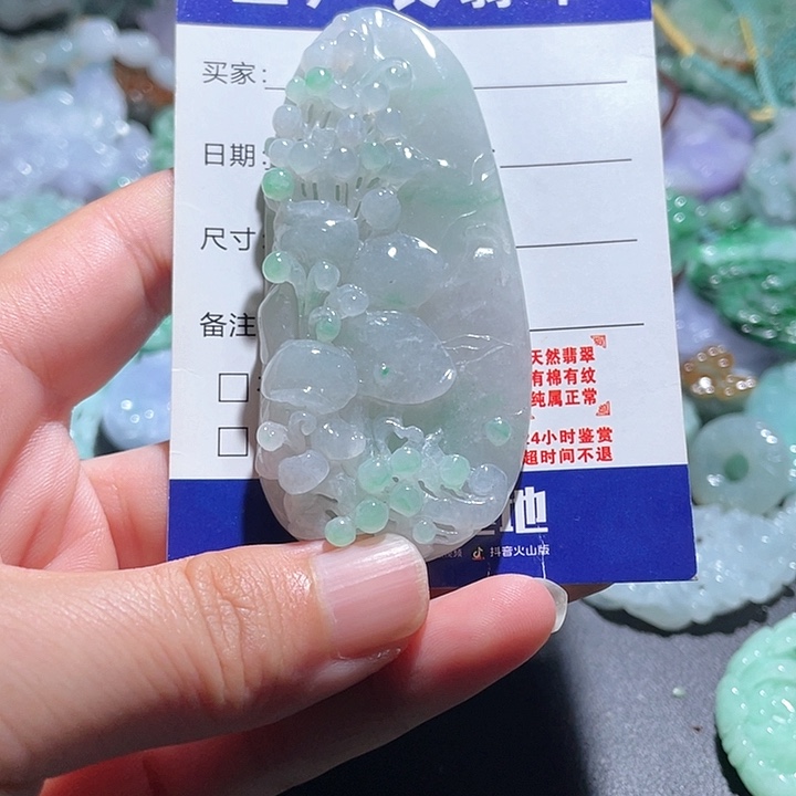 翡翠未镶嵌颈饰天