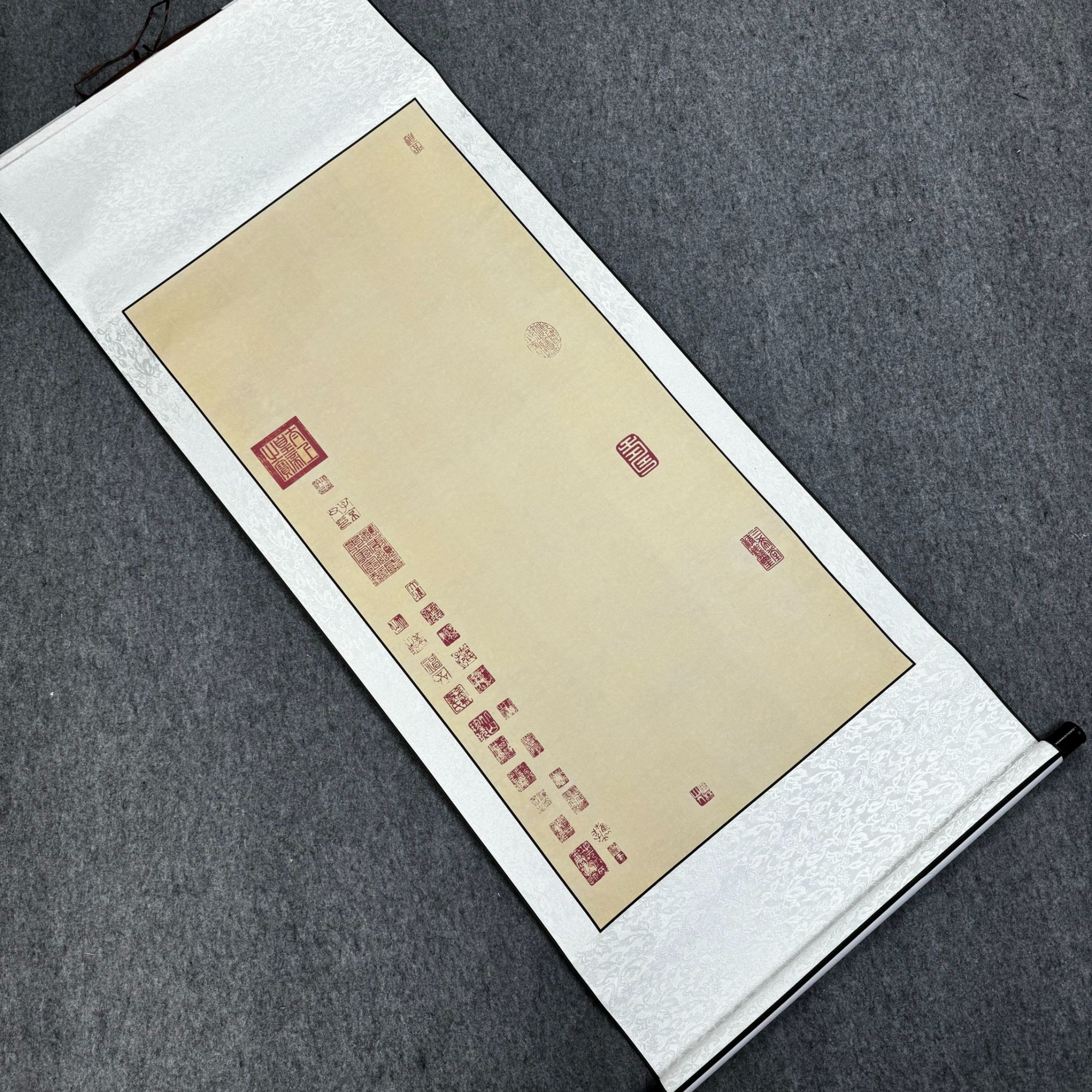 【竖版王羲之兰亭序挂轴】三尺整张 书法空白字画宣纸半生熟精装裱