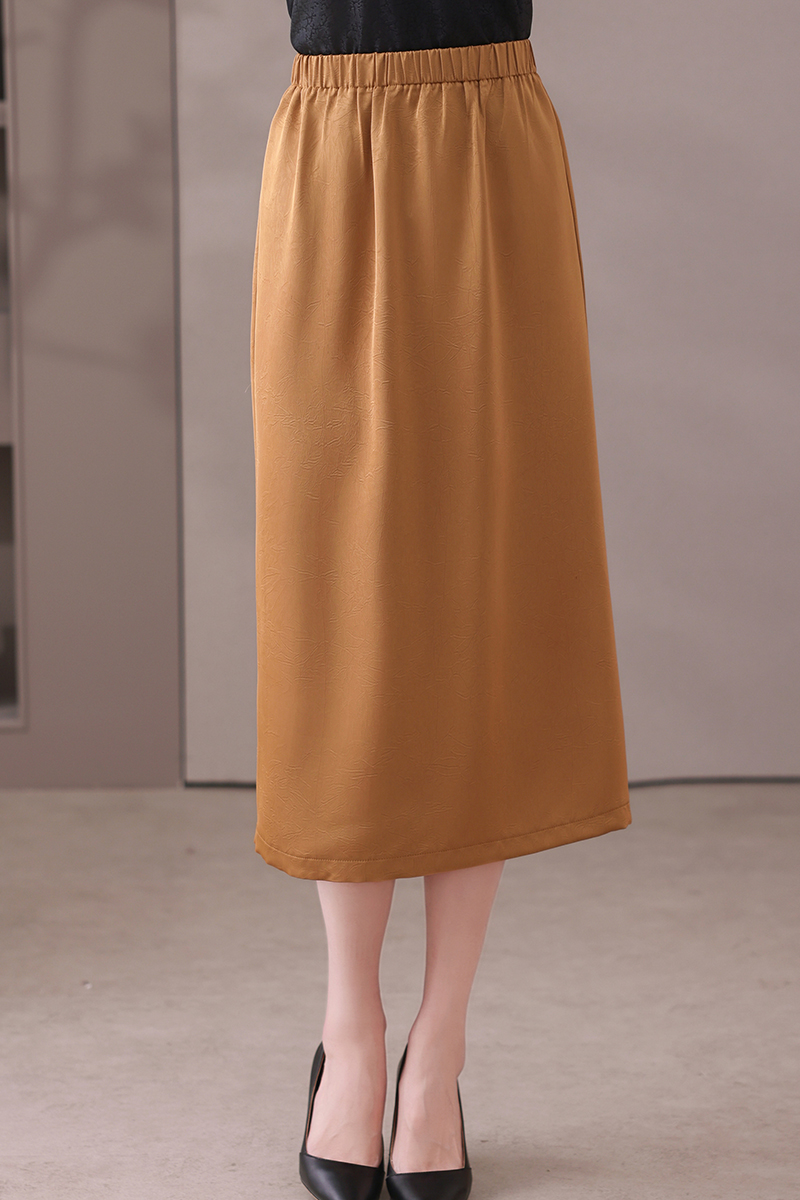 138 新款复古显瘦气质中长款高腰时尚休闲百搭A字裙子 004