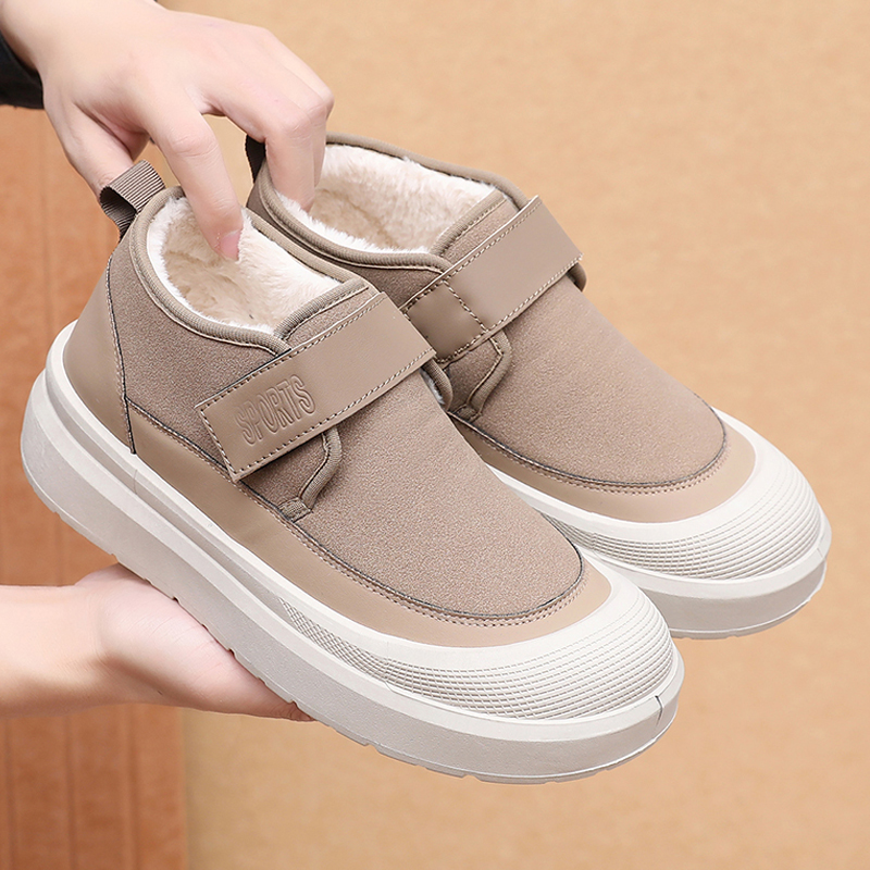 冬季男士时尚雪地靴加绒加厚保暖防寒棉靴厚底增高防滑耐磨棉靴