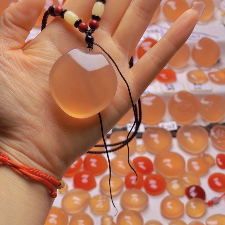 *****桃木保质保真青鱼石吊坠