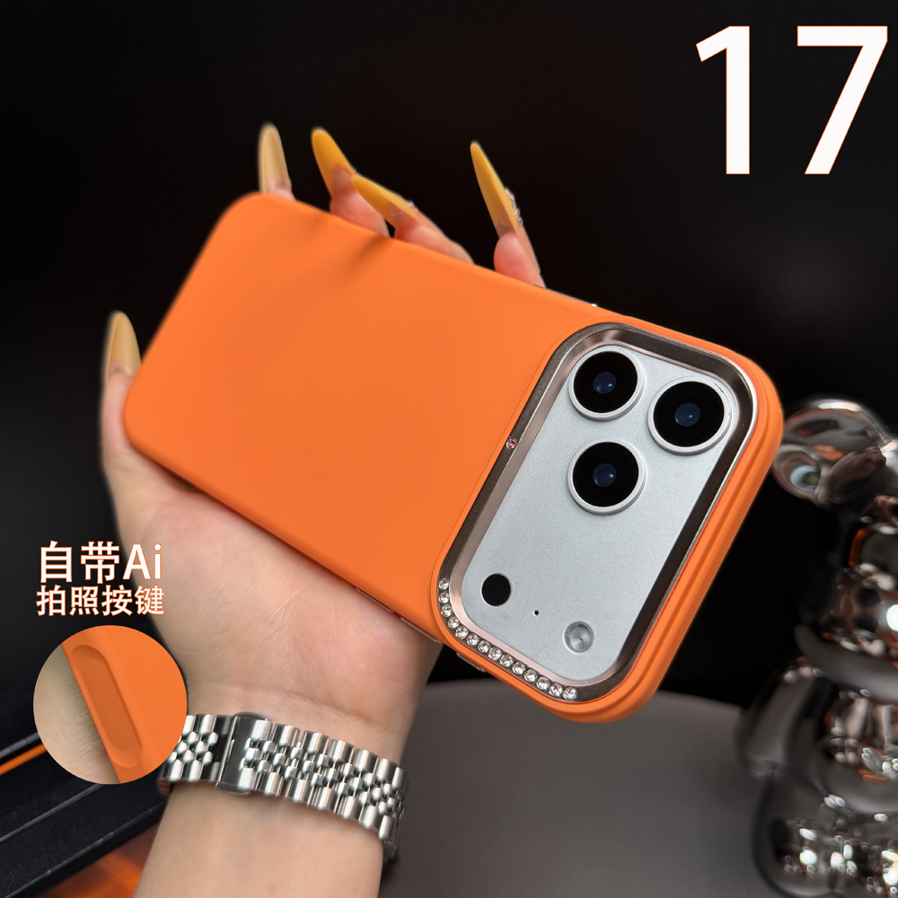 星灿闪钻液态硅胶适用苹果17ProMax/16/15/14手机壳13防摔保护套