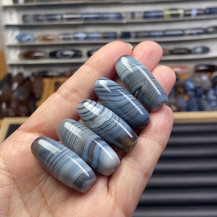 应****玛瑙/玉髓散珠5颗