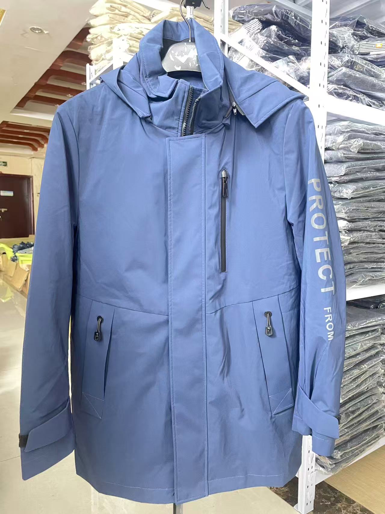 【尾货】H家品牌简约风男三防秋冬季可脱帽内胆休闲棉服