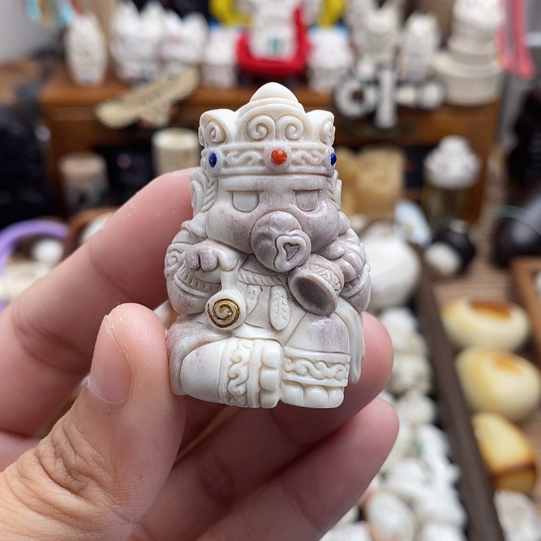 鹿骨把件c23食梦貘