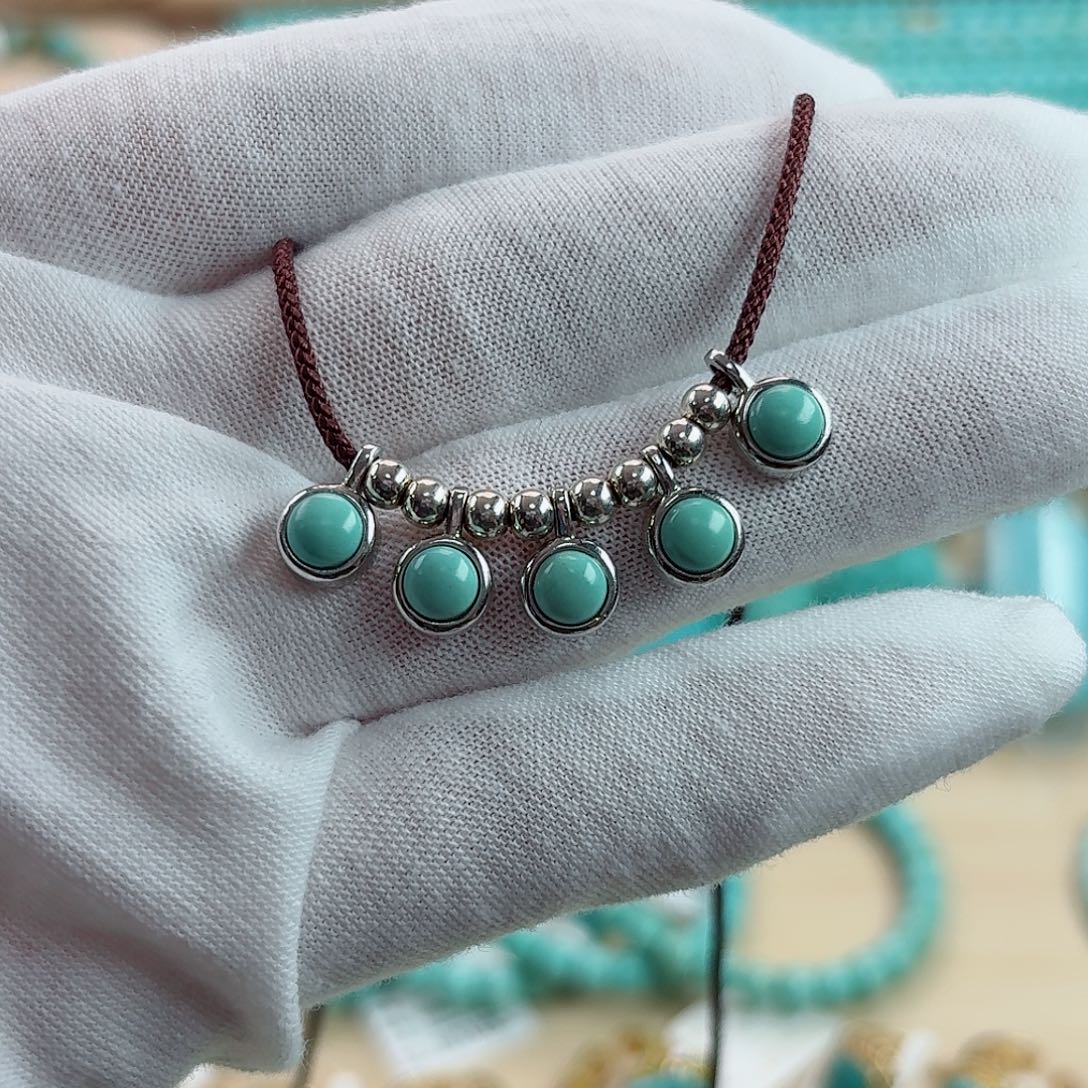 绿松石银S925镶嵌珠宝奇石