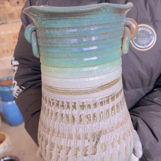 紫砂花盆高36口18————