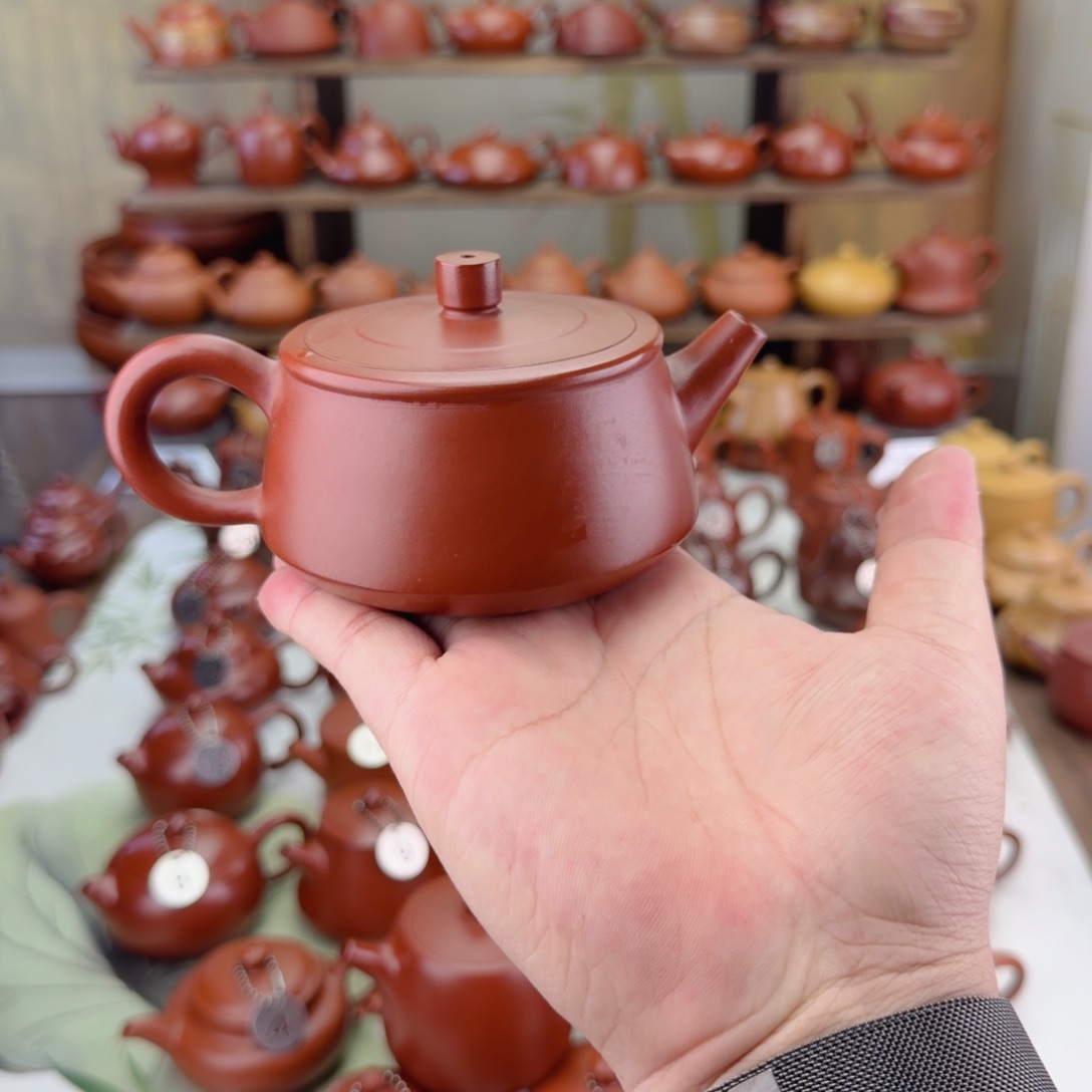 蓝***I紫砂茶壶大红袍汉瓦壶200cc