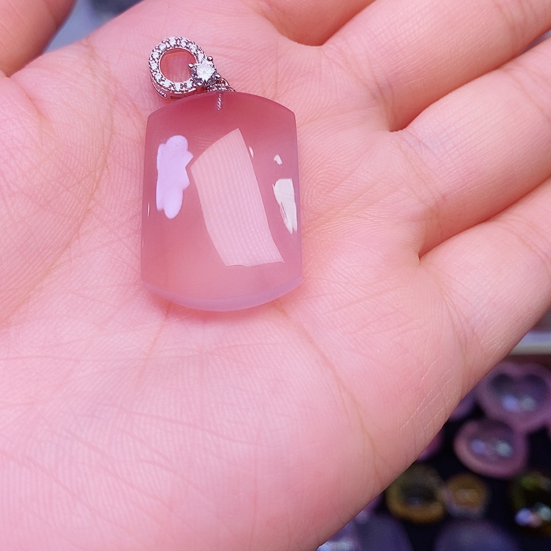 水晶吊坠(不含链)银S925镶嵌晶****生