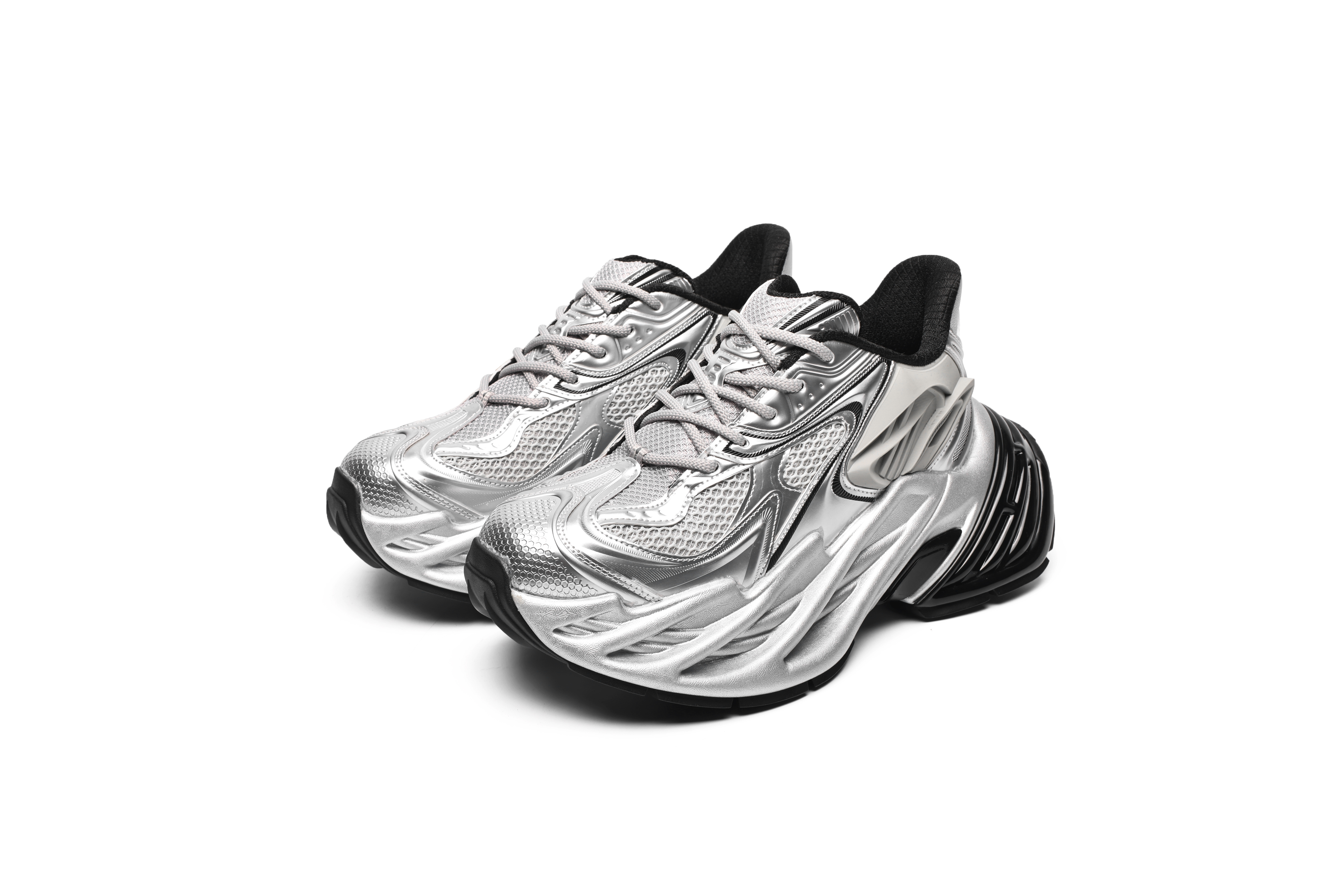 奇迹行者老爹鞋复古镭射银老爹鞋-8808