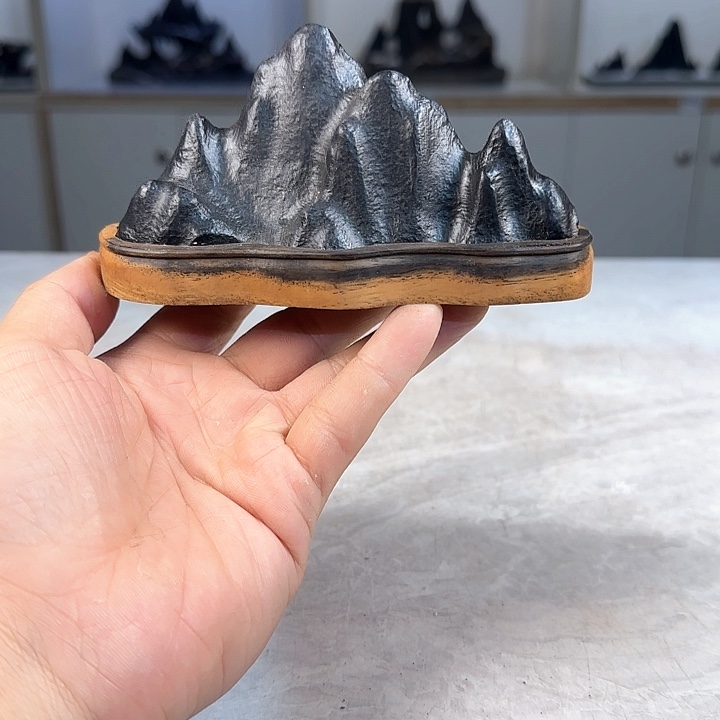 奇石茶宠鱼缸文房摆件 