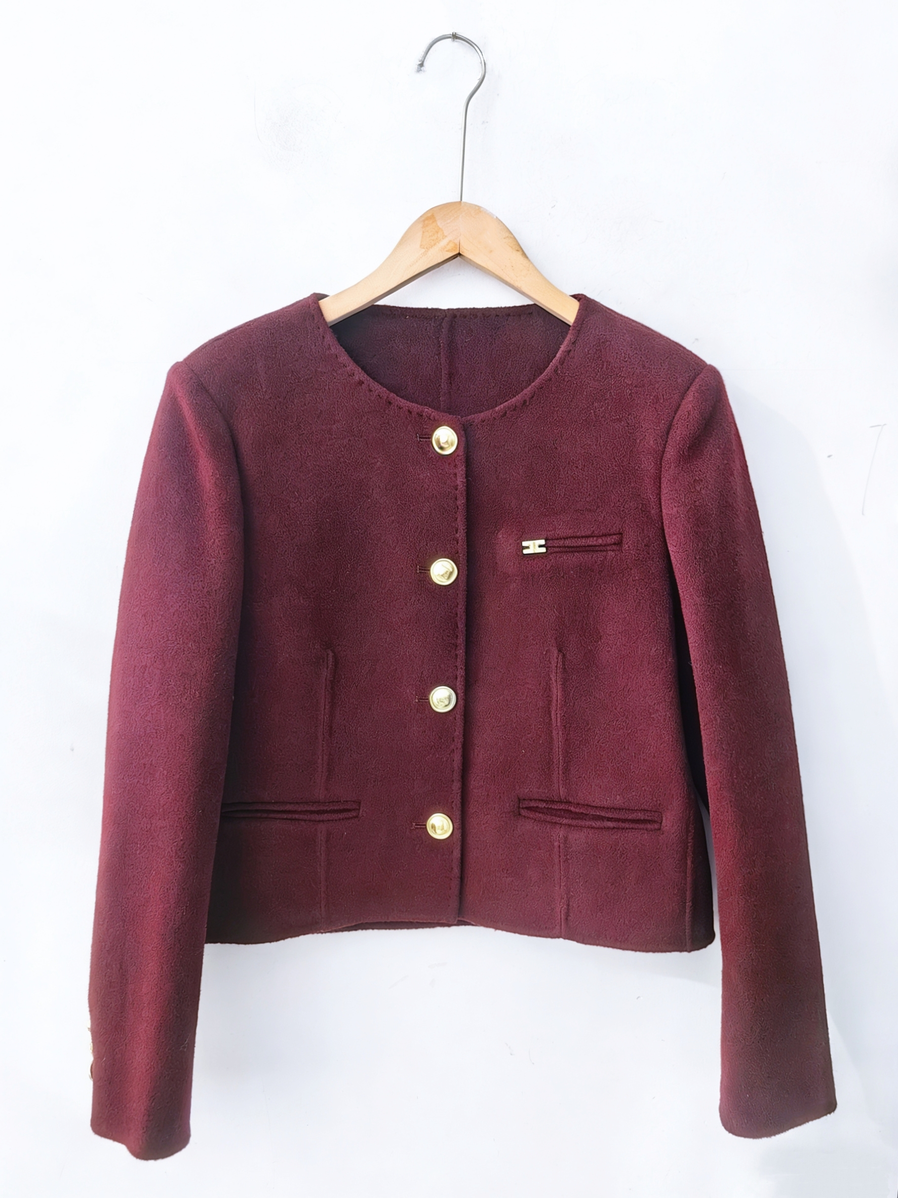 温婉可人 I 小香风金扣羊绒短外套 670-AQ603