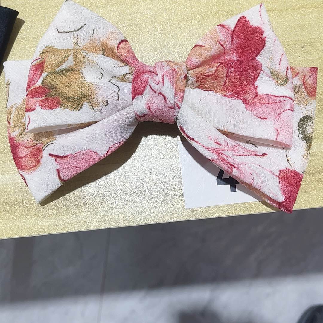 皮质铁合金蝴蝶结发夹