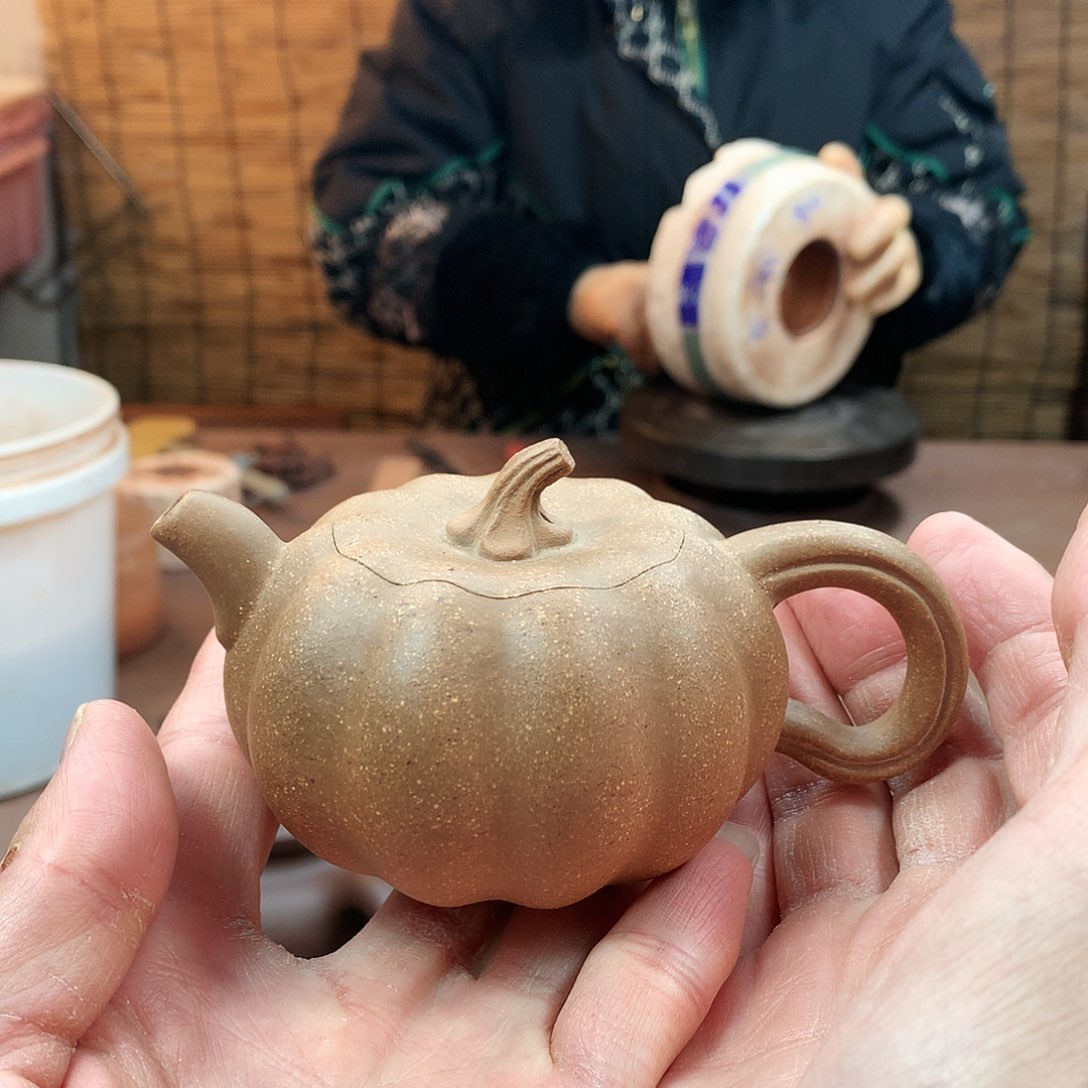 紫砂茶壶南瓜 段泥 120cc