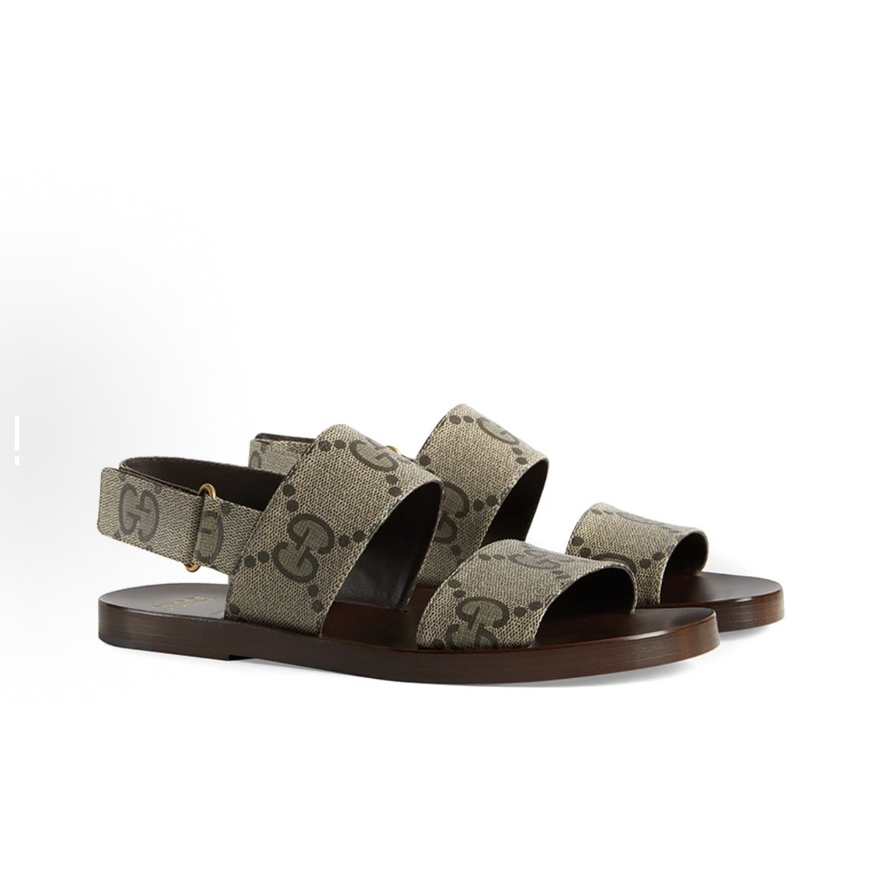 全新未使用 GUCCI/古驰 全新未使用古驰Gucci 一字带老花凉鞋